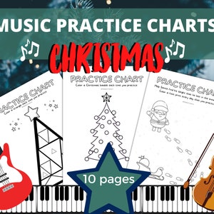 CHRISTMAS MUSICAL PRACTICE sheets - Music class - Private lessons - music students - music teacher - Printable - music instruments lessons