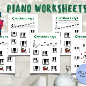 CHRISTMAS MUSIC WORKSHEETS - Printable - Instant Download - Music ...