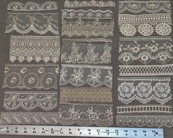 NEW 20pc Lt brown delicate lace (set 4) from Turkiye, perfect for Junk Journals, Card Making, Collage, Mix Media, Slow Stitch, Crazy quilts