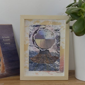 Carte postale artisanale/dessin et montage numérique/Tirage d'art/wall art/décoration maison/cadre original