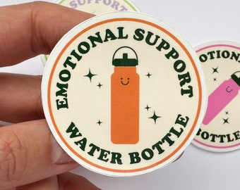 Waterfles voor emotionele ondersteuning, vinylsticker