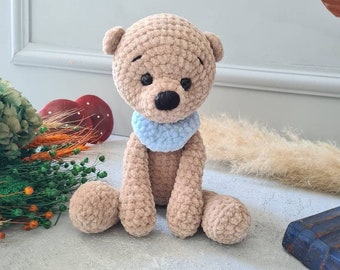 Plush toys Teddy bear, cuddly toy teddy bear Micha plush // music box, cuddly, gift for birth, baby schower, Christmas, baptism