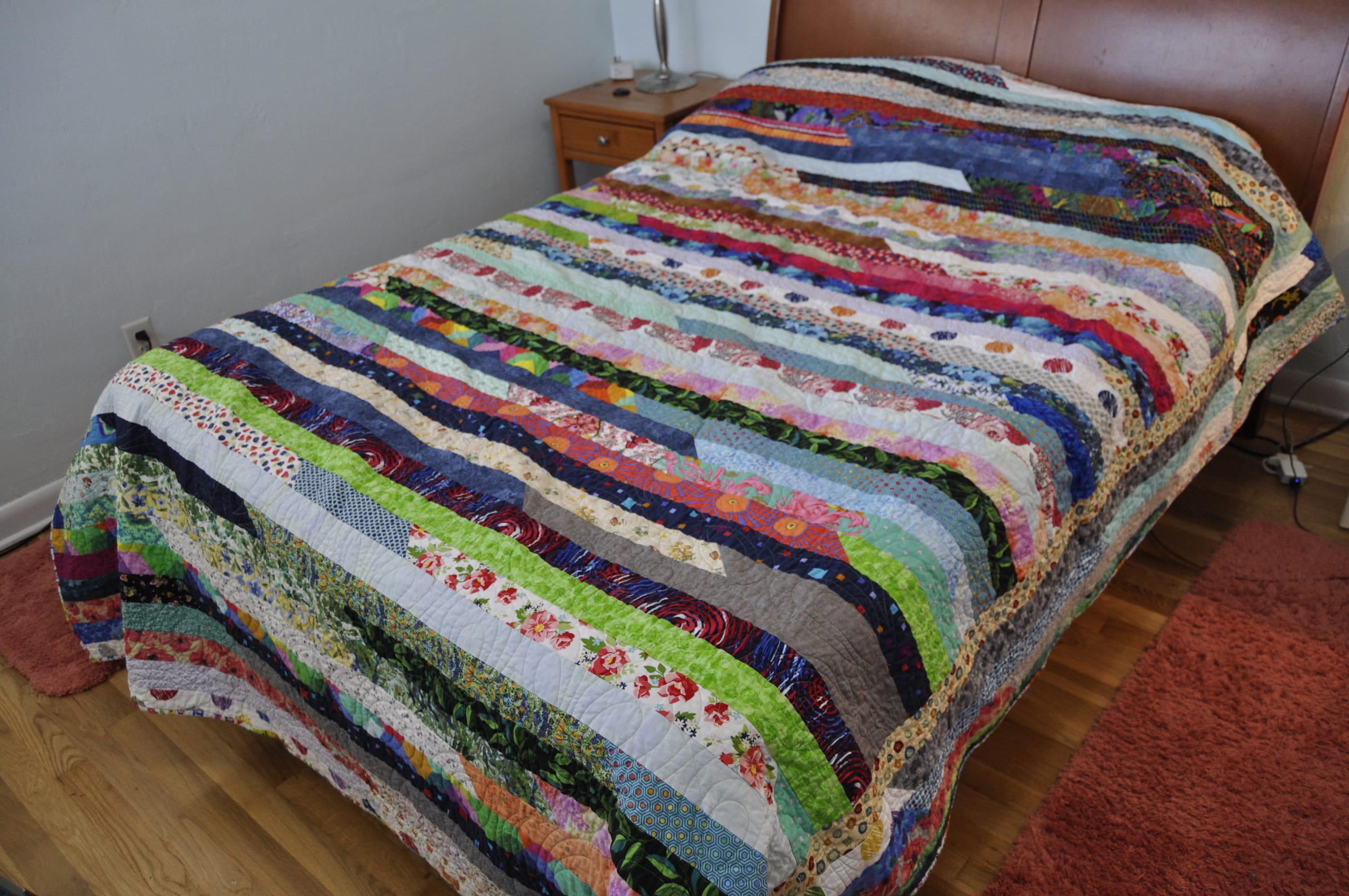 A Handmade Scrappy Queen Quilt - Etsy