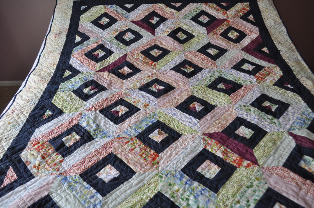 Magic Box Quilt Pattern A Handmade Quilt Called Magic Boxes ( Lap Quilt or Twin) - Etsy