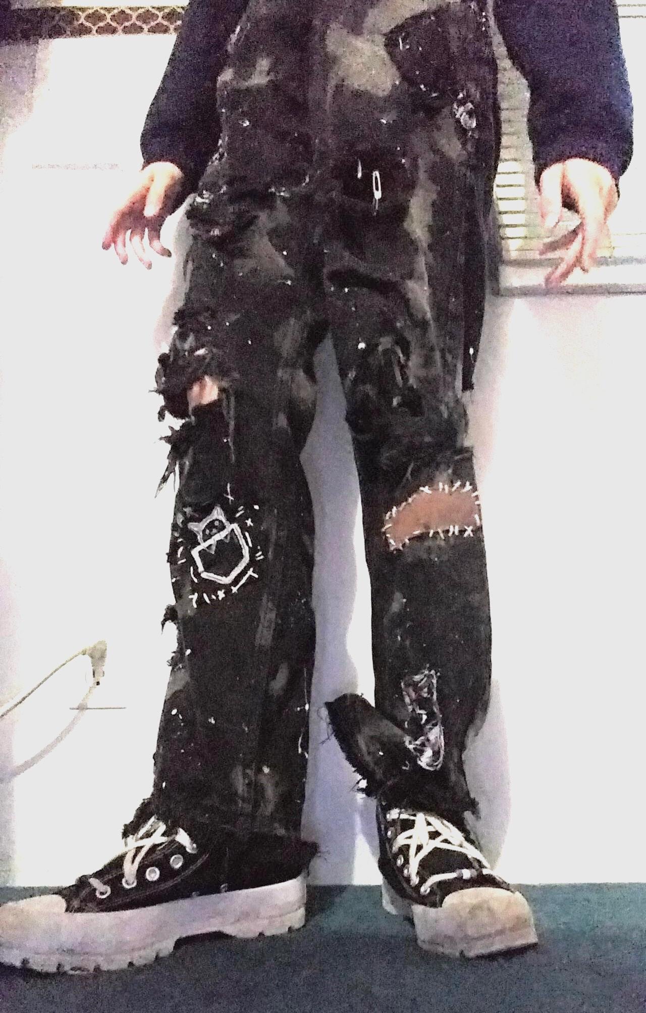 Crust punk pants - Etsy 日本