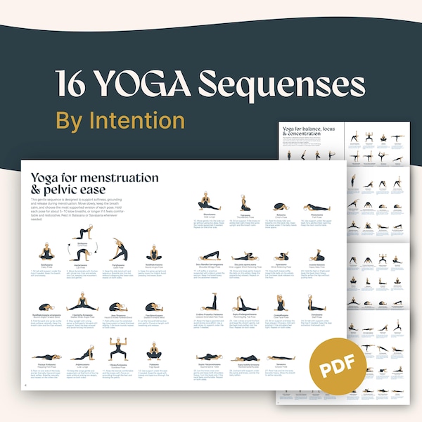 Yoga Sequences by Intention | Printable Yoga Sequence Guide