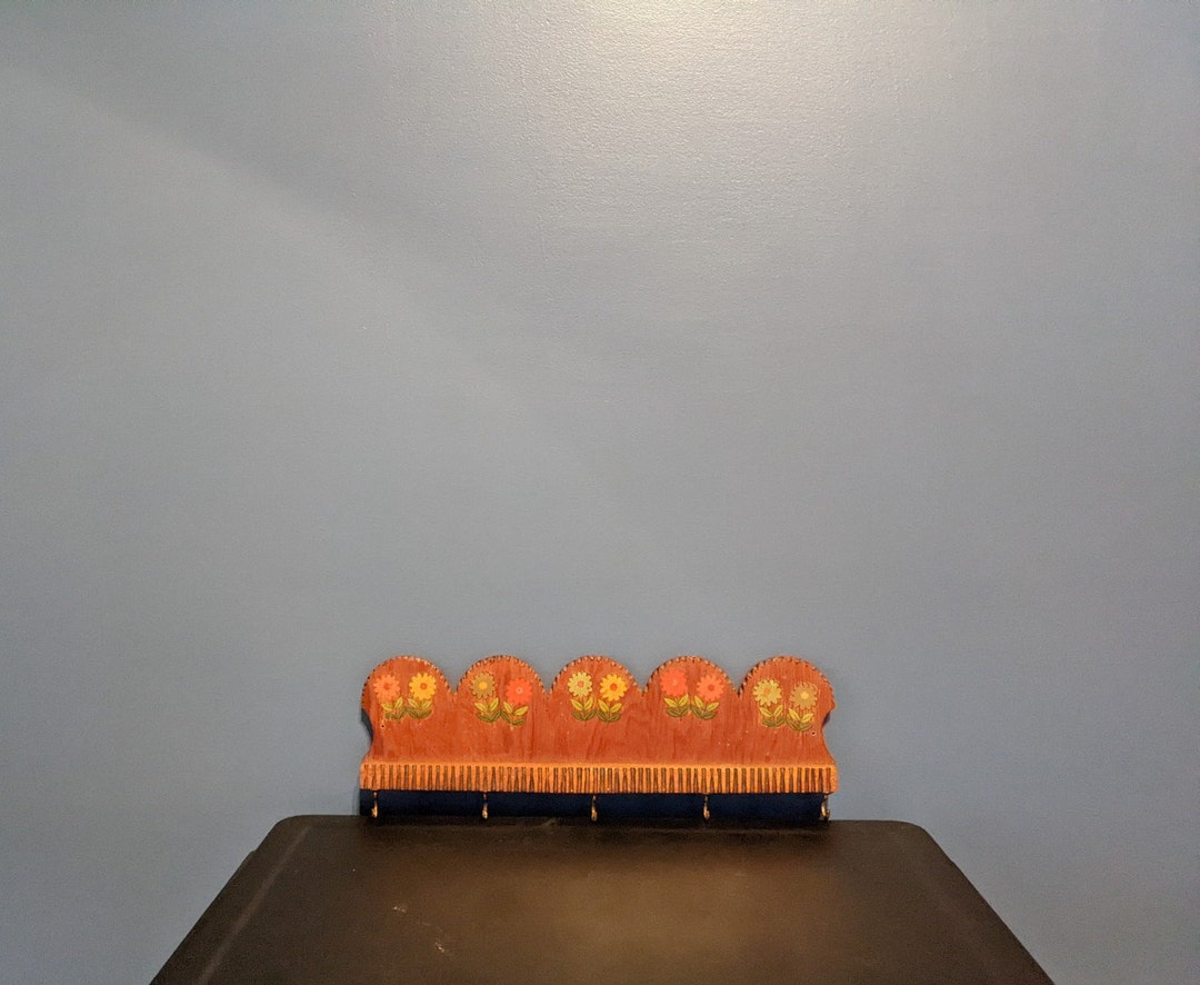Key Racks Flowetr Adorable Carved Wooden Flower Key Rack - Etsy