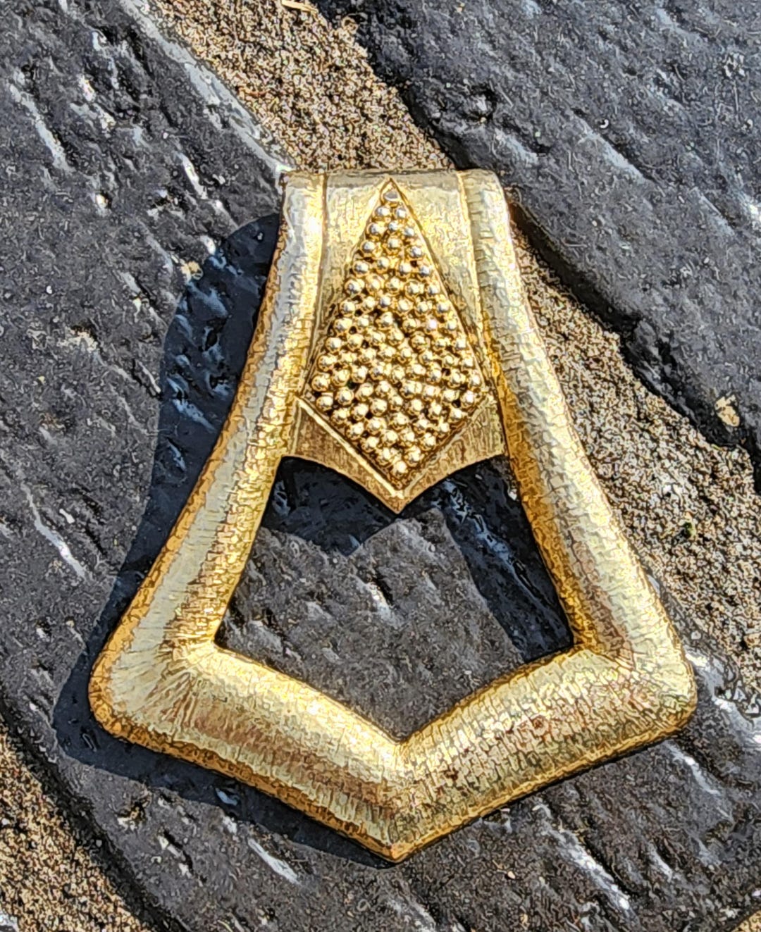 Vintage Designer Pauline Rader Chunky Pendant Gold Tone Fashion Jewelry ...