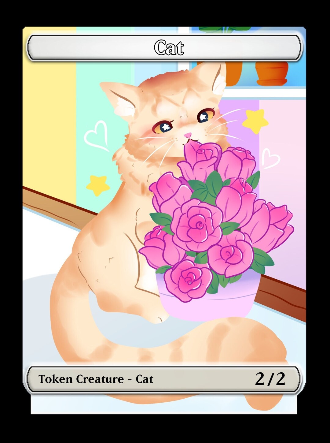 Cat Token MTG Custom Token - Etsy