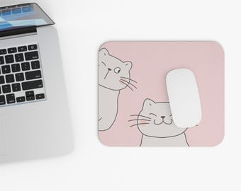 Cute Cat Mouse Pad – Soft Non-Slip Rubber Base – Adorable Desk Accessory for Home, Office, or Gaming – Gift for Cat Lovers