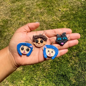 Coraline Inspired Handmade Polymer Clay Earrings