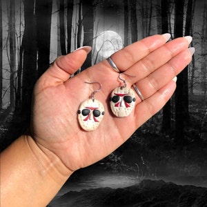 Jason Vorhees Polymer Clay Earrings
