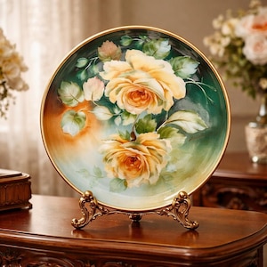 Austria Hand Painted Rose Vase - Etsy