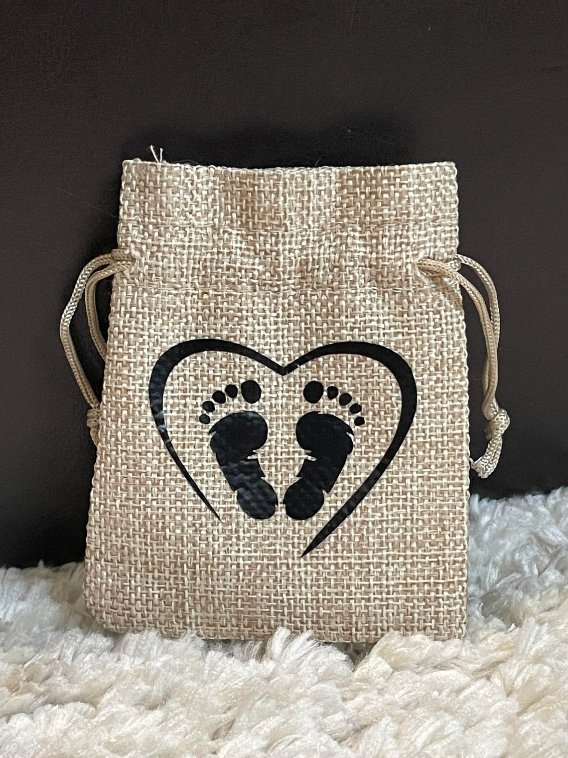 Burlap Baby Shower Favor Bags, Baby Shower Favors, Baby Shower, Favor