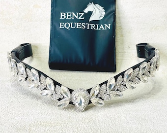Bride en cuir de dressage 5 couleurs avec rembourrage noir
