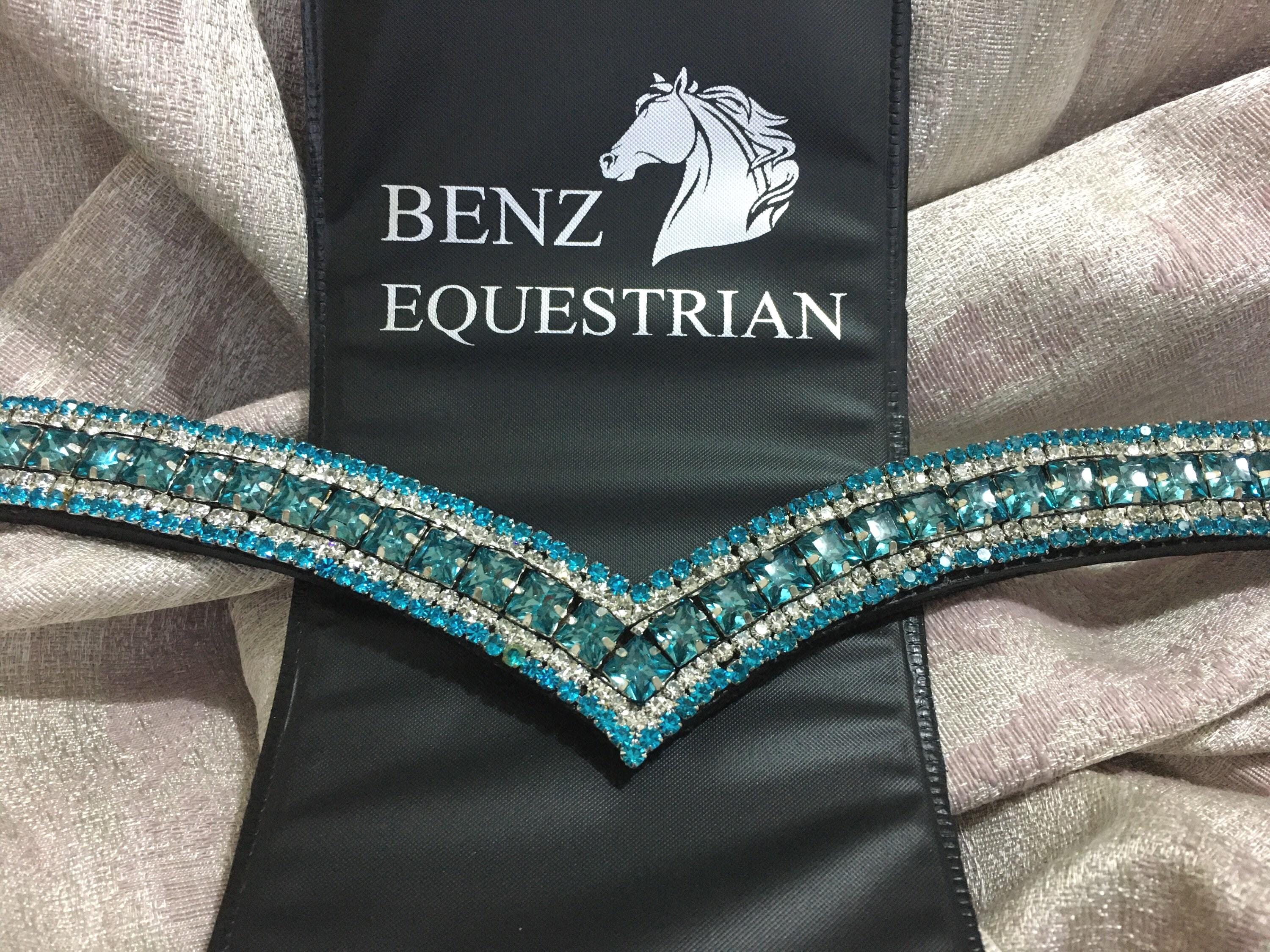 Cravache de dressage START Crystal Mat noir avec bleu START