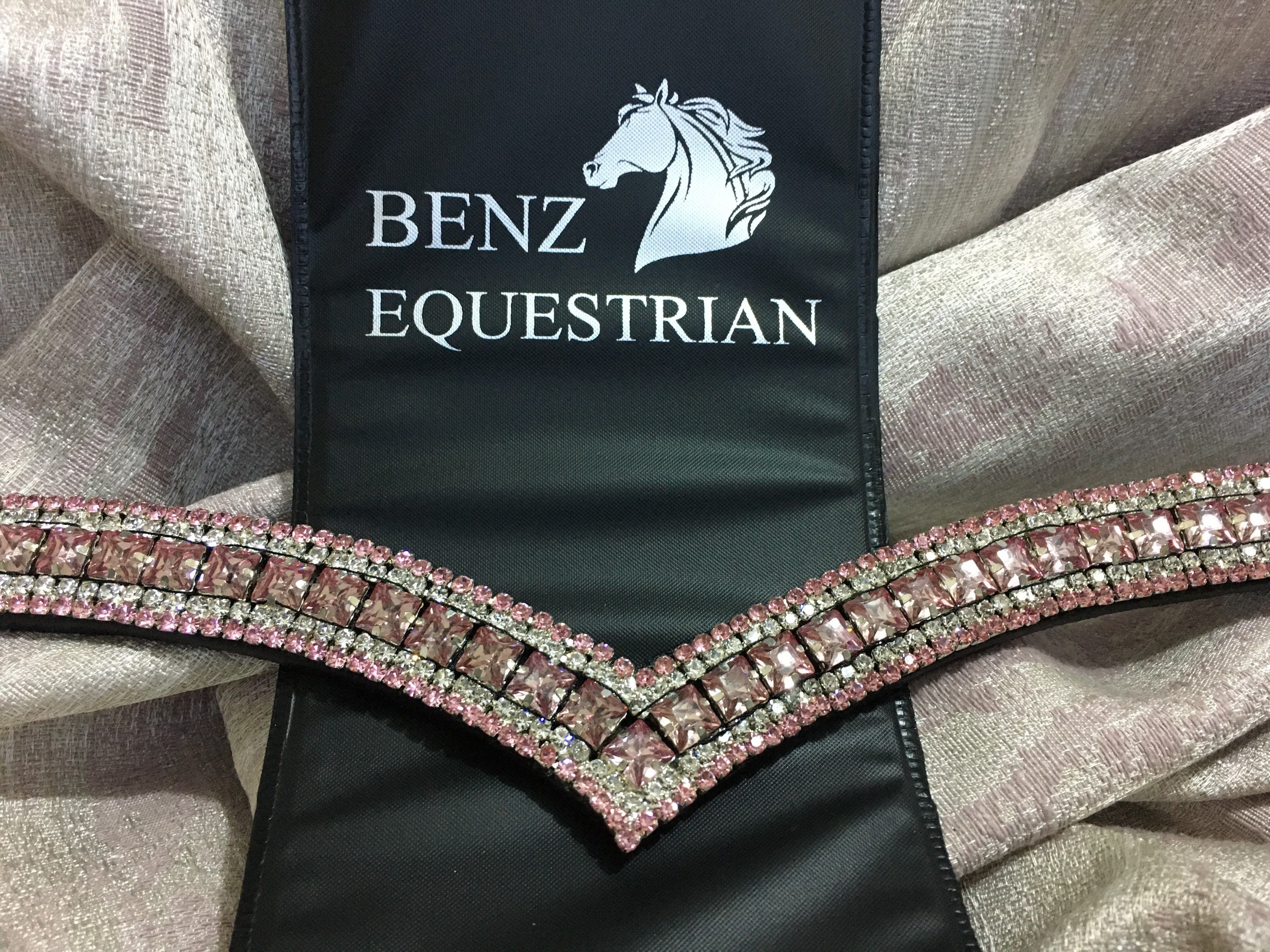 Equipride Beautilful V Shape Bling Crystal Browband Sparkly for Dressage Bridles