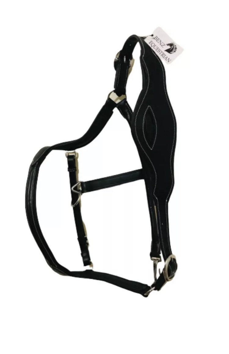 Collier Réglable Avec étrangleur En Cuir De Buffle Avec Finition Noire Vidaxl