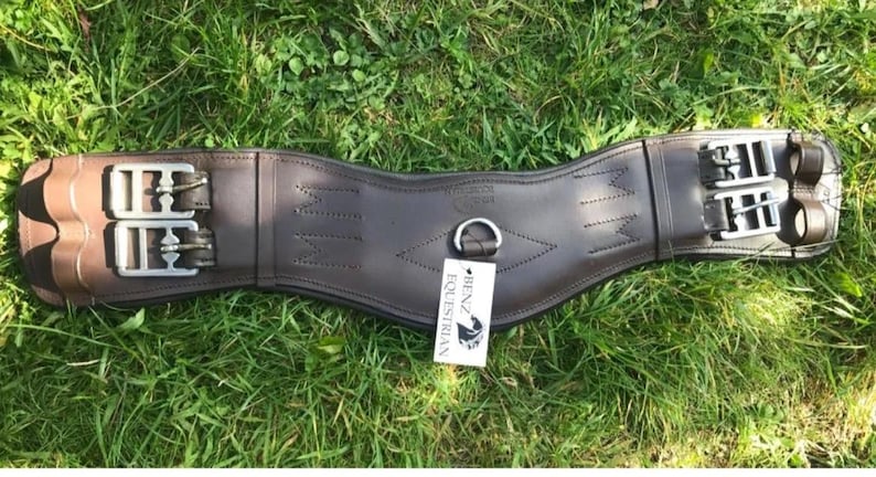Eventing Girth Anatomical Full Padded Leather Short Girth,dressage Eventing, Non ...