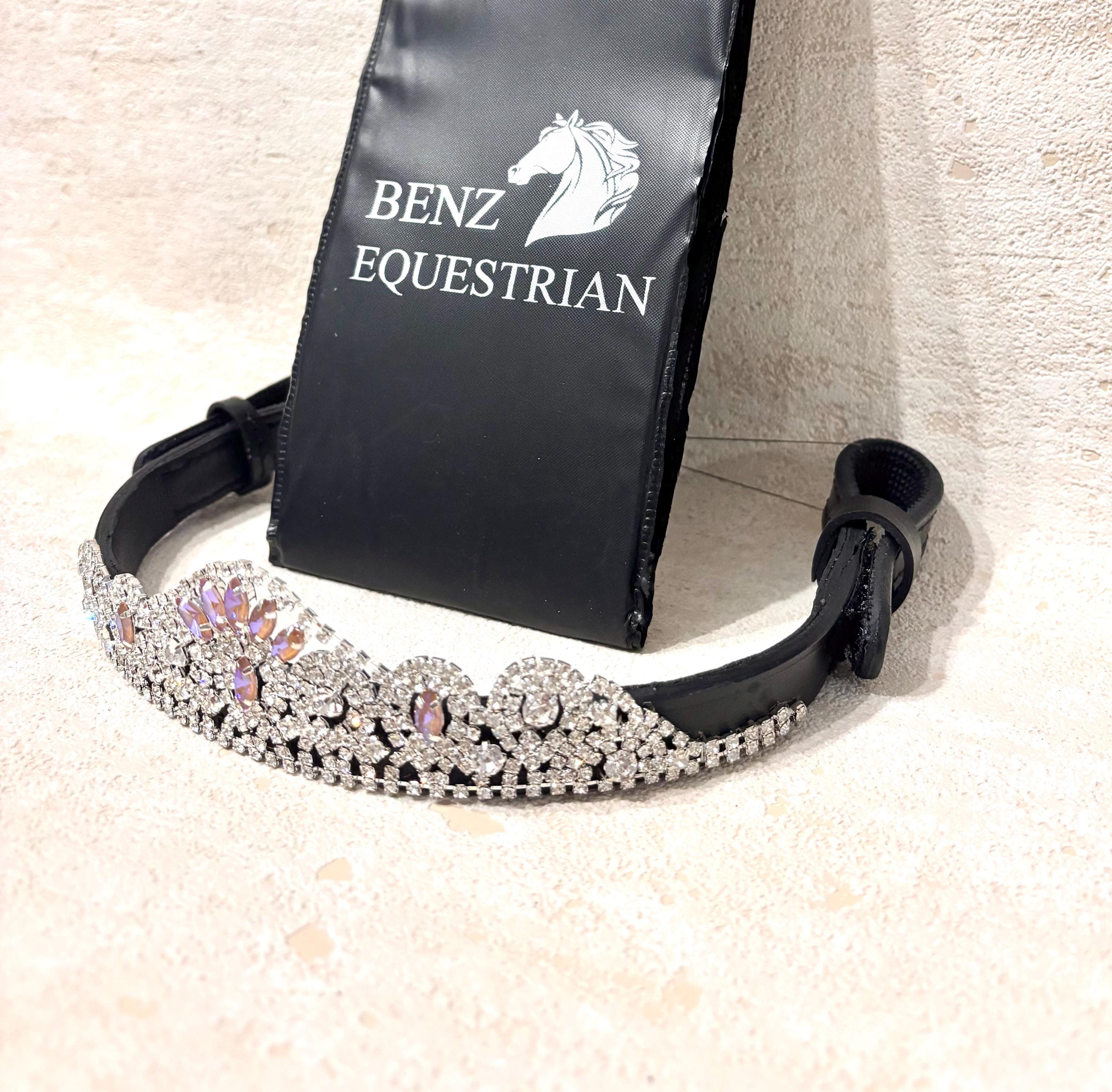 Browband en cuir de cristal de saphir rembourré Guadeloupe