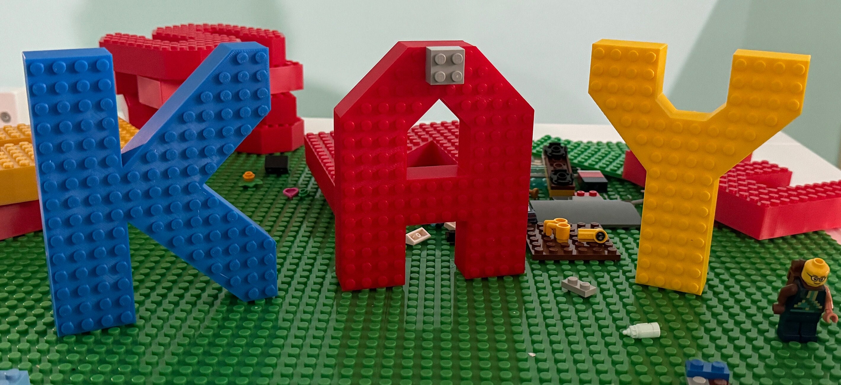 Personalized 3D Printed Brick Name – LEGO Style Letters, Custom Colors ...
