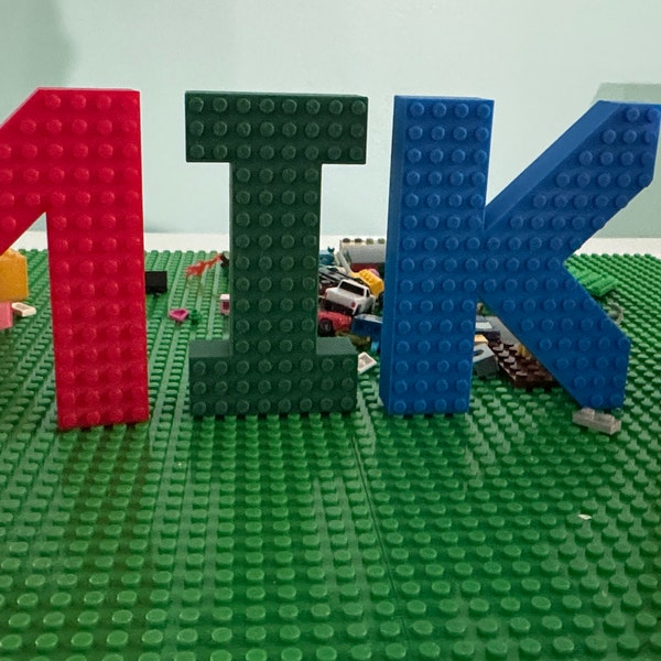 Personalized 3D Printed Brick Name – LEGO Style Letters, Custom Colors (1st 2 for 9 Dollars)