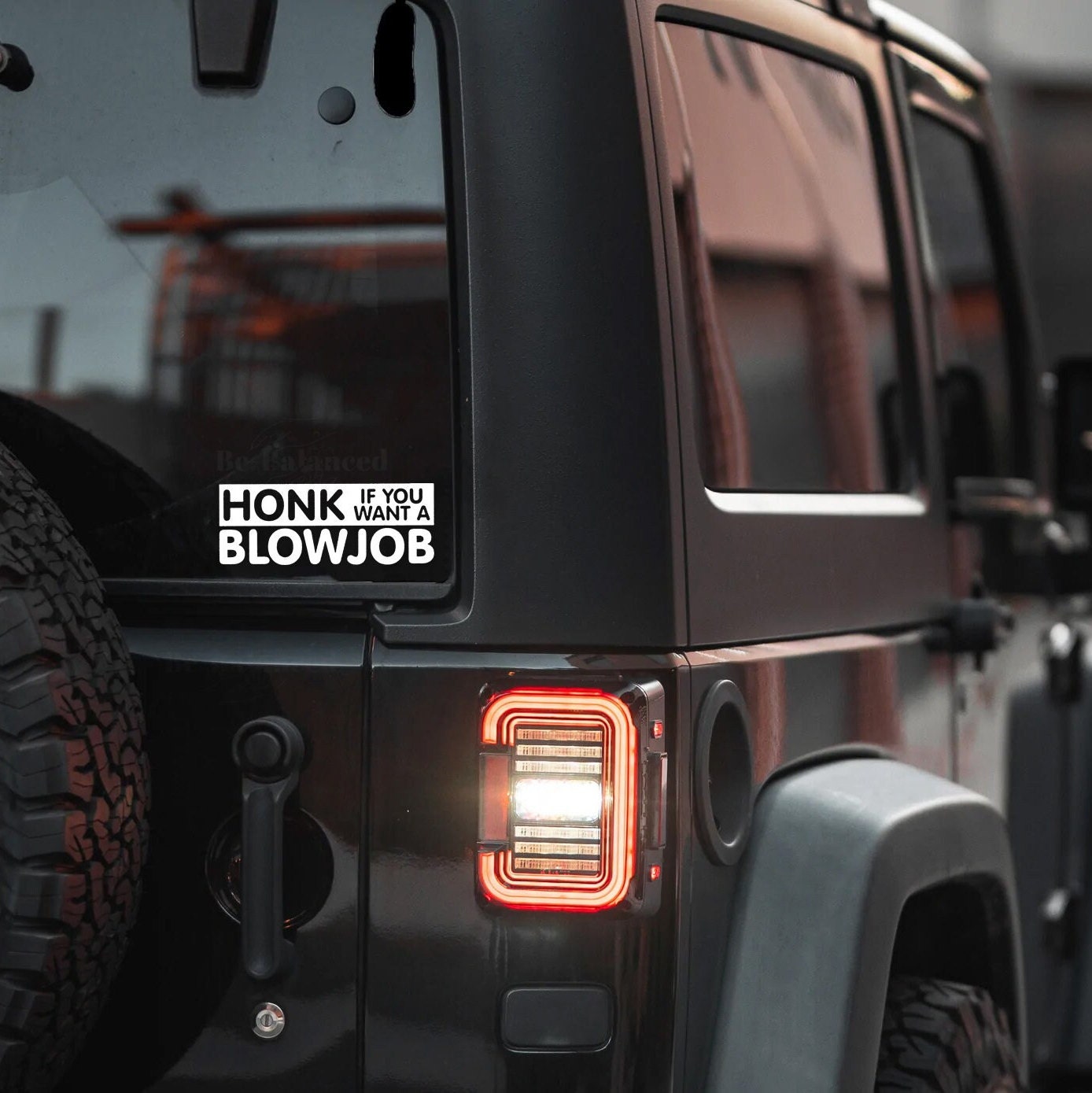 Divertente Adesivo Per Paraurti Auto, Macchina O Moto Con Scritta In Lingua Inglese "Honk If You Want A BlowJob - Foto 2