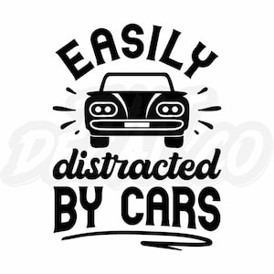 Easily Distracted By Car Vinyl Decal stickers bottle glass Car Van Truck Bike Laptop Wall Window Bumper Sign Decal