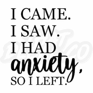 I Had Anxiety Vinyl Decal stickers bottle Cup glass Car Van Truck Caravan Bike Laptop Wall Windows Bumper Sign Decal