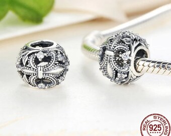 Argent Sterling Fleur de Lys FLOWER Bead F/European Charm Bracelets Argent Sterling Fleur de Lys FLOWER Bead F/European Charm Bracelets