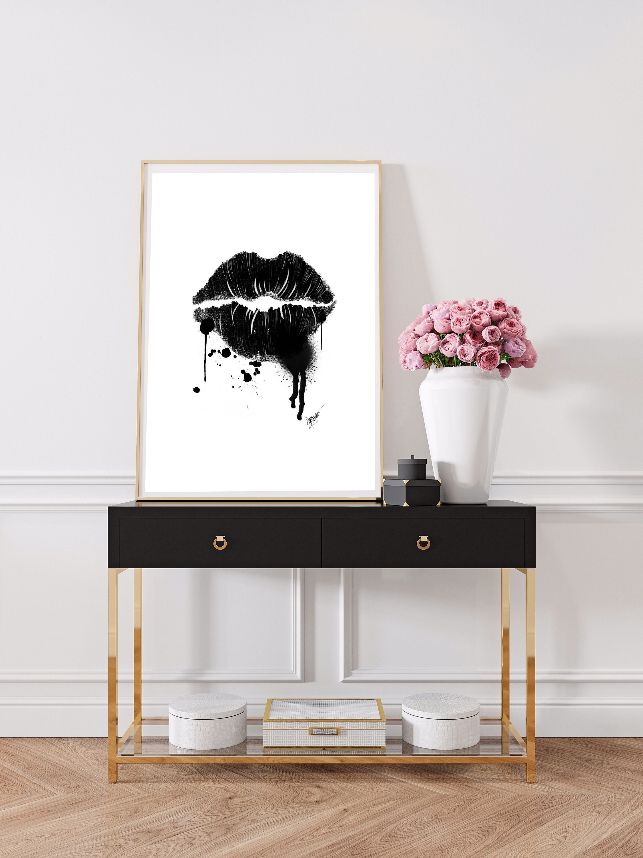 Gucci Lips Fashion Wall Art – Housemadegifts