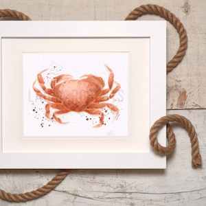 Dungeness Crab DIGITAL DOWNLOAD Watercolor Art