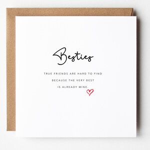 Echte vrienden zijn moeilijk te vinden verjaardagskaart voor beste vriend, Besties Quoted Card for Friends (49.15)