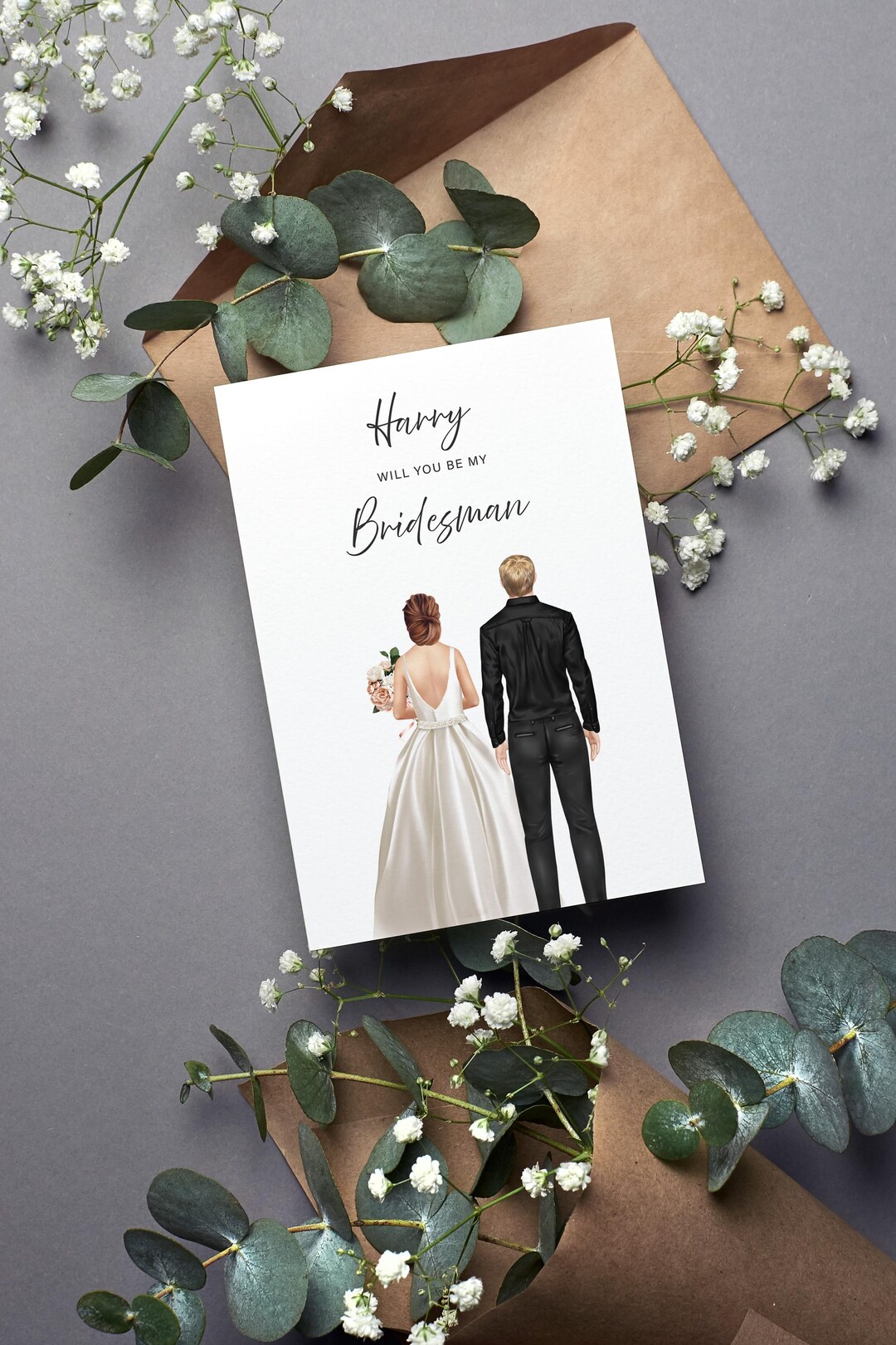 Printable Personalised Bridesman Proposal Card for Best Guy Friend ...