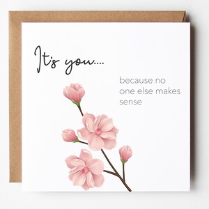 Eres tú: tarjeta de felicitación dulce y sencilla, tarjeta de amor para un novio o una novia, felicitación de cumpleaños o de San Valentín (121)