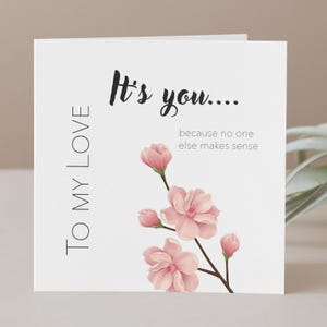 Tarjeta &quot;Eres tú, amor&quot;: dulce felicitación de aniversario