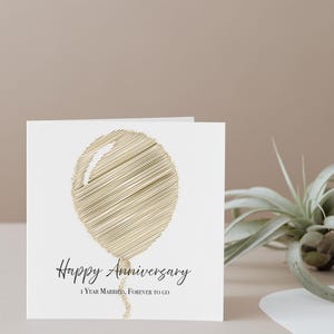 Biglietto di auguri per il primo anniversario - Anniversario di carta - Amore e matrimonio per sempre