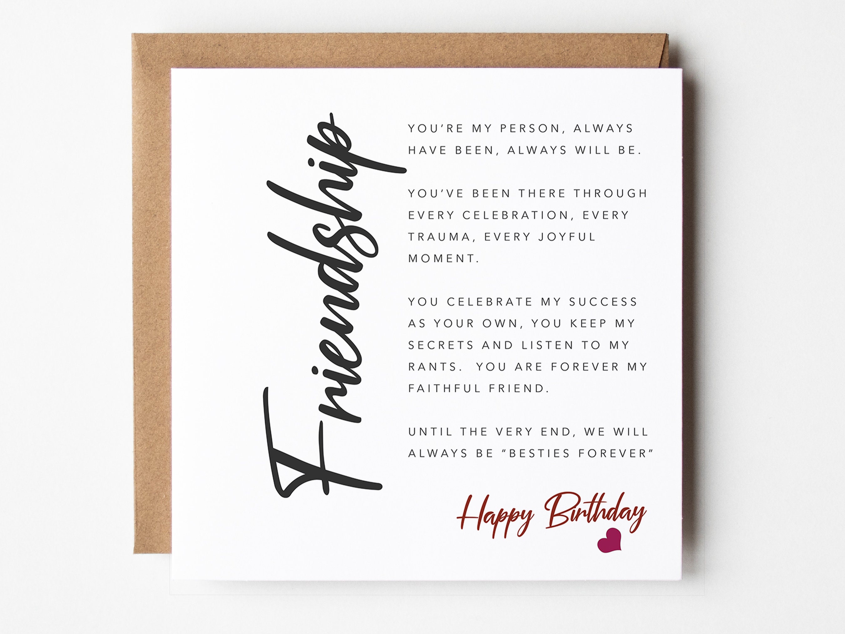 Happy Birthday Card For Best Friend Forever