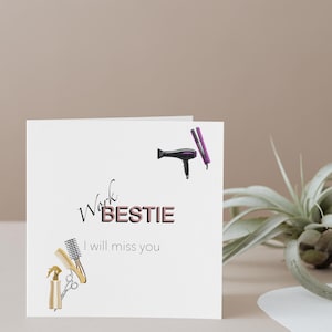 Carte de départ Bestie pour un ami de travail, carte de départ d'adieu collègue pour Bestie