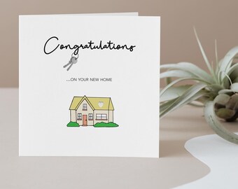 New Home Congratulations Card, Housewarming Greetings