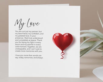 Romantic Poem Card: Love, Birthday, Anniversary