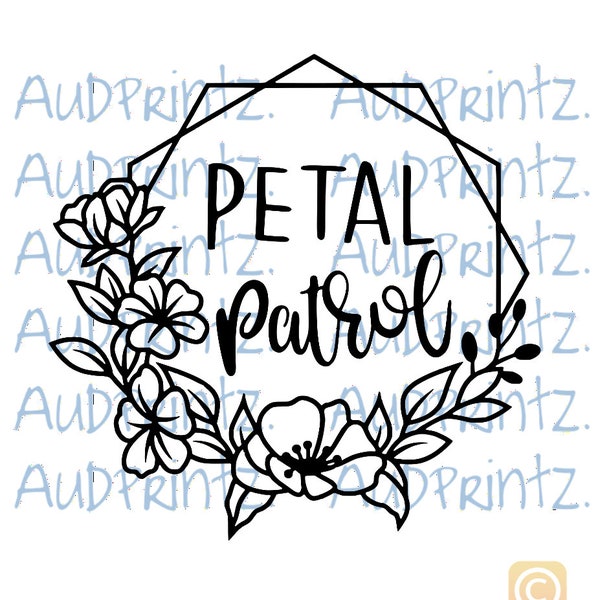 Petal Patrol flower girl design, digital download