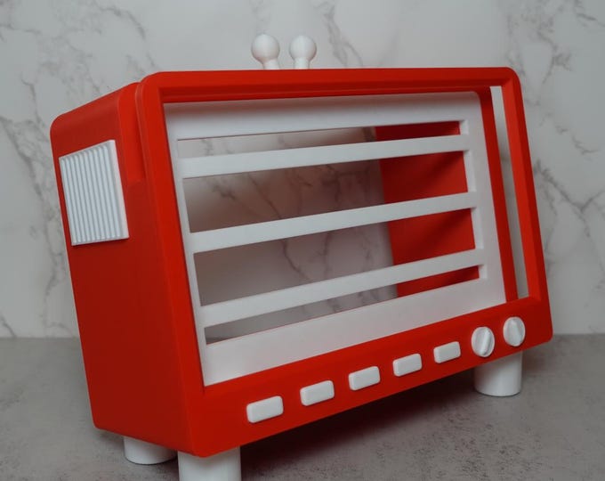 Retro Mini TV Stand for Switch 2 – 3D Printed Display Dock with Vintage Style | Cool Gaming Setup for Desk or Shelf