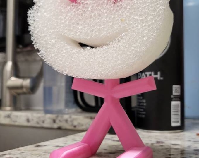 Scrub Daddy/Mommy Sponge Stand – Fun 3D Printed Holder for Scrub Sponges – Custom Color Options – Unique Kitchen Decor Gift