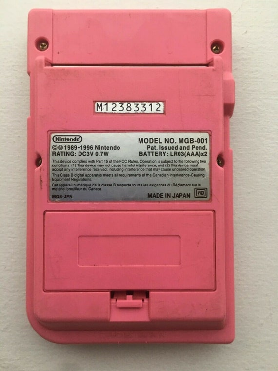 Buy Authentic Nintendo Gameboy Pocket - Pink - 100% OEM - Rare 