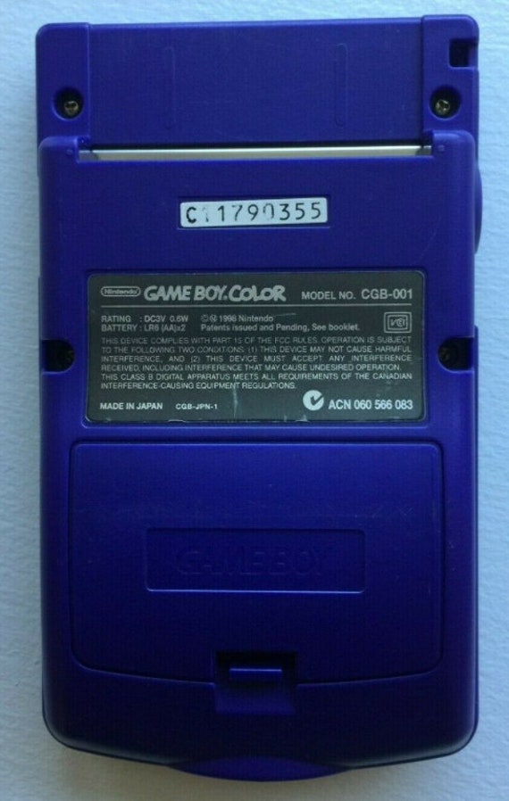 ゲームボーイカラー GAMEBOYCOLOR Game Boy Color Grape Nintendo Game Boy Color Nintendo Game Boy Color CGB-001 Grape Purple w/ 3 Games