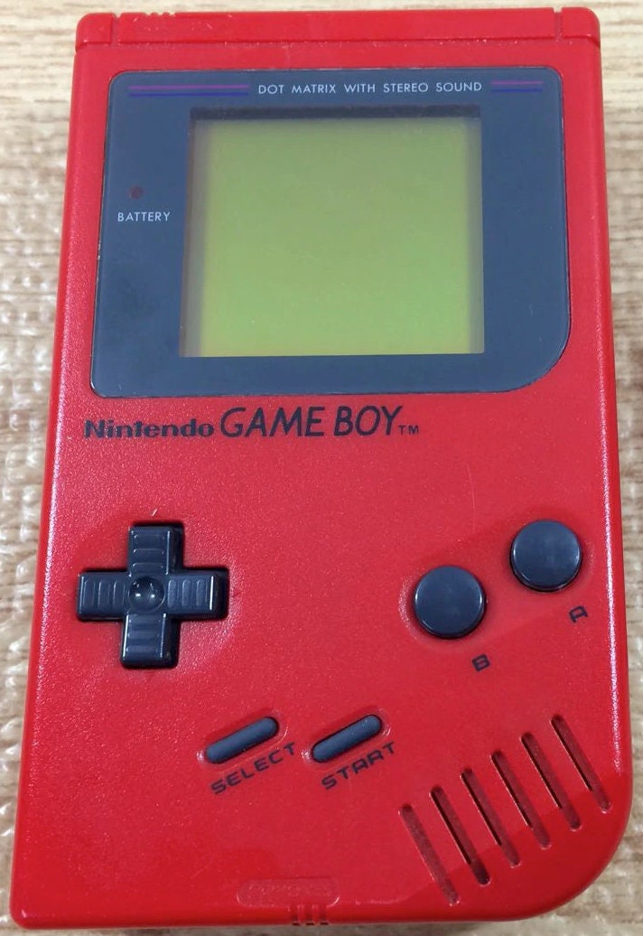 Nintendo Game Boy Original RED Play it Loud DMG-01 100% OEM - Tested Working