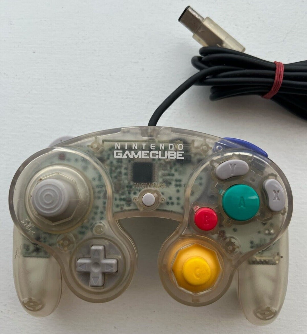 Authentic Official Nintendo Gamecube Controller Skeleton Clear Tight