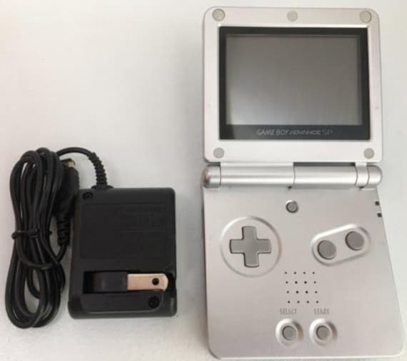 Authentic Nintendo Game Boy Advance SP Platinum Silver With Charger Tested  -  Denmark