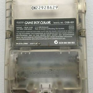 Nintendo Game Boy Gameboy Color Clear - 100% OEM - Etsy